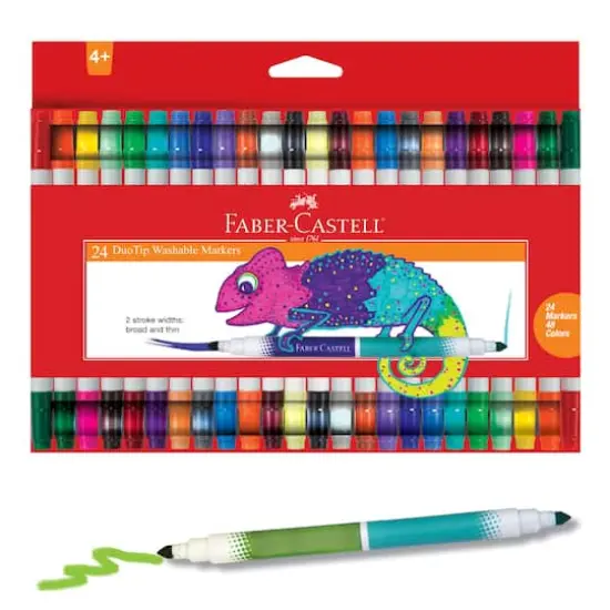 Faber-Castell 24 Piece DuoTip Washable Markers {1}