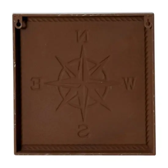 Set of 4 White Metal Coastal Wall Decor, 12" x 12" {6}