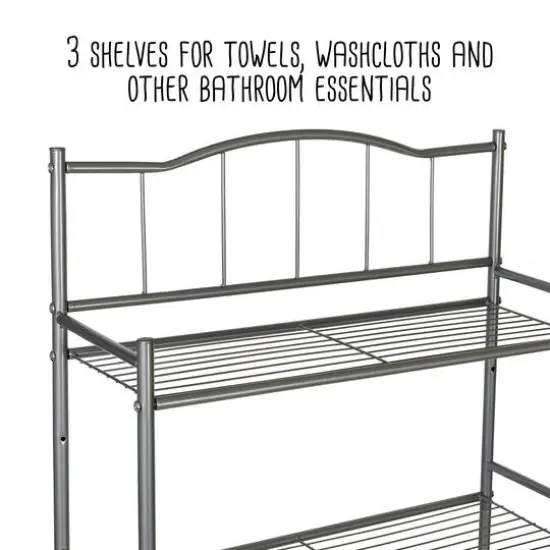 Honey Can Do Nickel 3-Shelf Over-The-Toilet Space Saver {10}