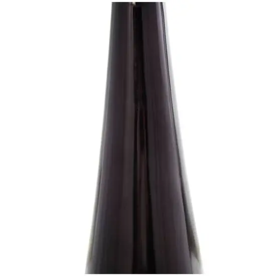 24" Black Aluminum Geometric Cone Accent Table {6}