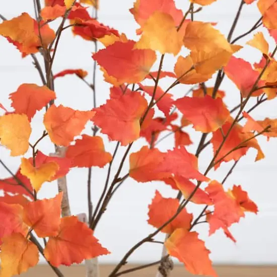 3ft. Autumn Birch Artificial Fall Tree {4}