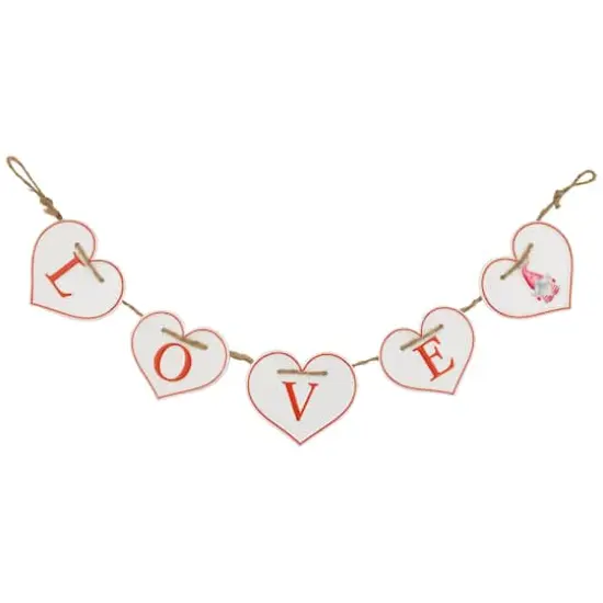 32" Valentine's Day LOVE Hearts Metal Banner {1}