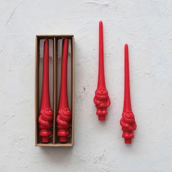 Hello Honey&reg; 12" Red Enchanted Gnome Taper Candles, 2ct. {3}