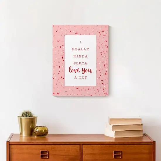 Really Love You Confetti Canvas Wall Art {5}