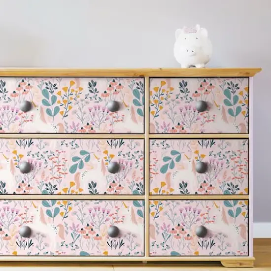 RoomMates Unicorn Paradise Peel & Stick Wallpaper Pink/Green {5}