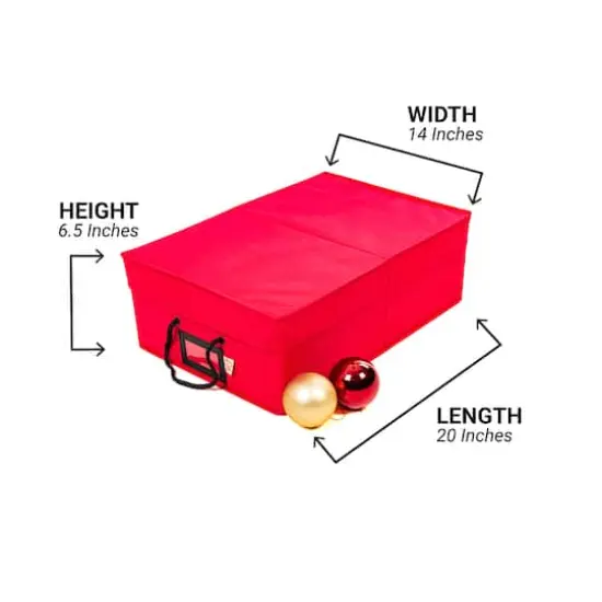 Santa's Bag 48ct. 3" Christmas Ornament Storage Box with Dividers {9}