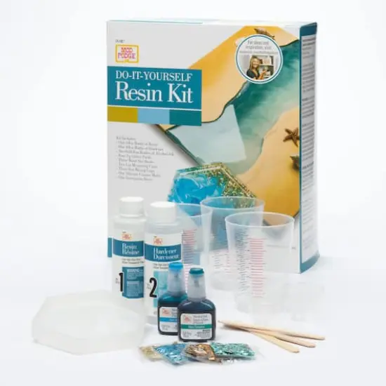 Mod Podge&reg; Blue & Gold Do-It-Yourself Hexagon Coaster Kit {3}