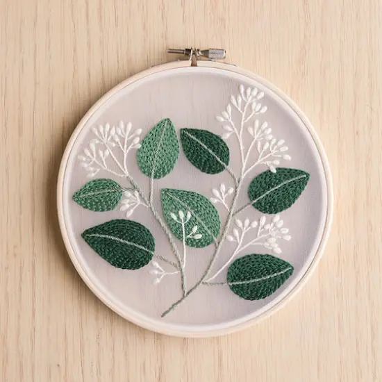 Leisure Arts&reg; 6" Eucalyptus Embroidery Kit {5}