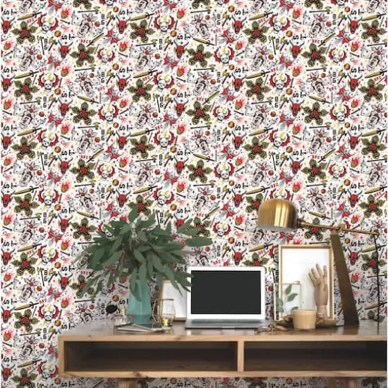 RoomMates Stranger Things Hellfire Club Red Peel & Stick Wallpaper {3}