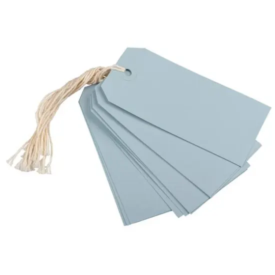 JAM Paper Medium Gift Tags with String Baby Blue {3}