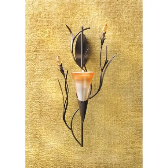12.5" Dawn Lily Candle Wall Sconce {3}