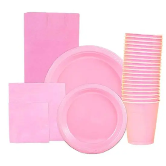 JAM Paper Party Tableware Assortment Pack Baby Pink {1}