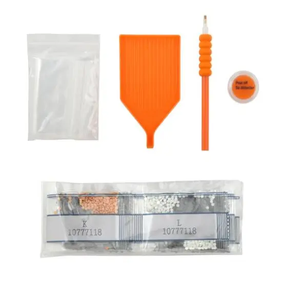 8" Ghosts Round Wood Plaque Diamond Art Kit by Make Market&reg; {4}