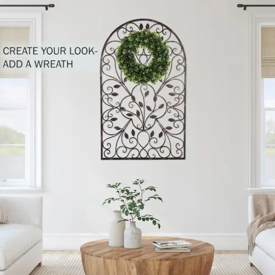 Hastings Home 49" Iron Arched Window Panel Wall D&eacute;cor {7}