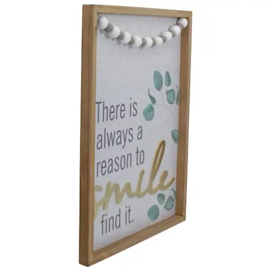 Beaded "There is Always a Reason to Smile" Wall D&eacute;cor {4}