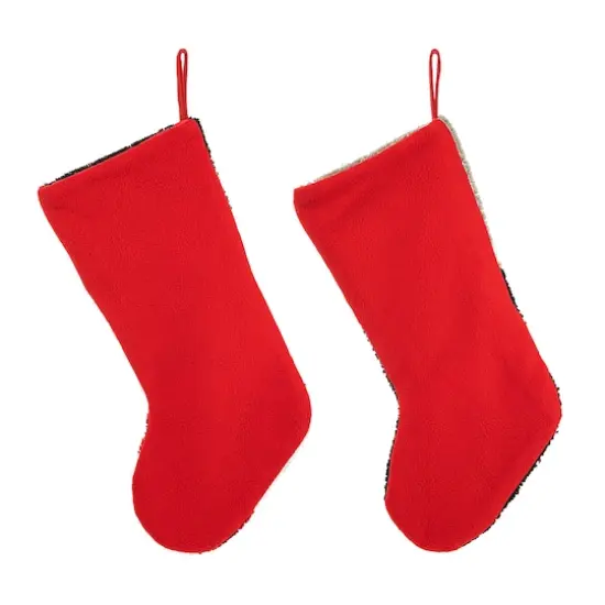 Glitzhome&reg; 20.5" Polar Bear & Penguin Hooked Stocking Set {8}
