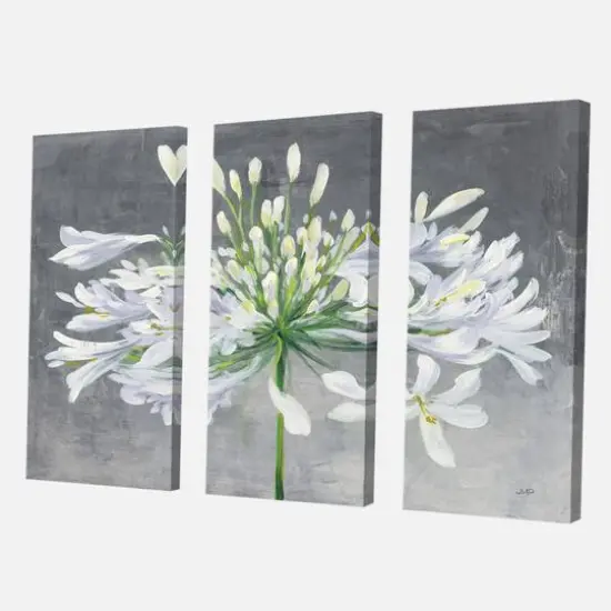 Designart - Flower Cleome Splash I - Traditional Floral Canvas Artwork {1}