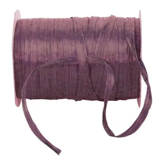 JAM Paper 1/4" Matte Raffia Ribbon, 100yd. Grape {1}
