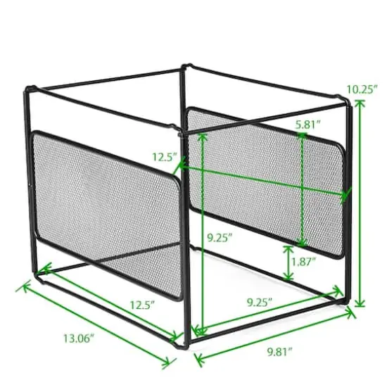Mind Reader Black Desktop File Organizer Box {4}