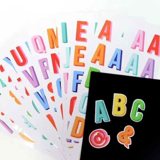 Multicolor Vinyl Alphabet Sticker Sheets by Recollections&trade; {3}