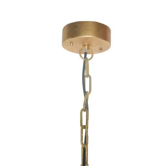Hello Honey&reg; 20" Vintage Brushed Gold Metal Ceiling Light {8}
