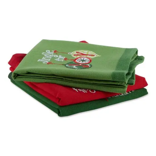 DII&reg; Mixed Christmas Embroidered Dishtowels, 3ct. {7}