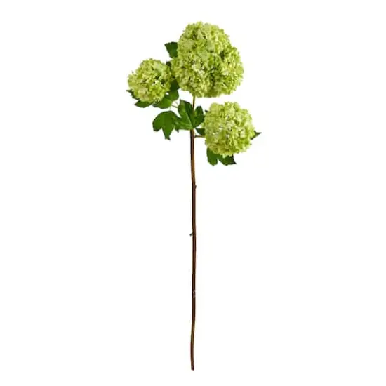 Green Snowball Hydrangea Artificial Flower Stem, 2ct. {1}