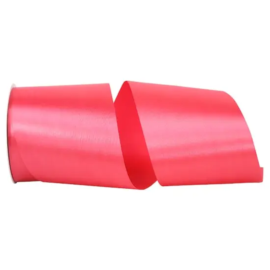 JAM Paper 4" x 50yd. Satin Allure Single Face Ribbon Shocking Pink {1}
