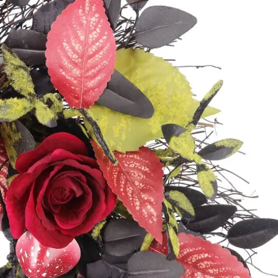 24" Black & Red Rose Wreath by Ashland&reg; {4}