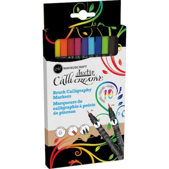 Manuscript CalliCreative 10 Color DuoTip Brush Marker Set {1}