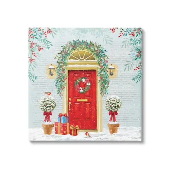 Stupell Industries Winter Doorway Christmas Gifts Canvas Wall Art {1}