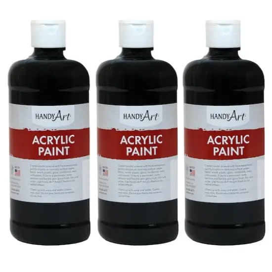 Handy Art&reg; Acrylic Paint, 3ct. Mars Black {1}
