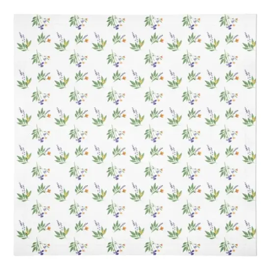 Spring Flower Bunches 10" x 10" Cotton Twill Napkin {1}
