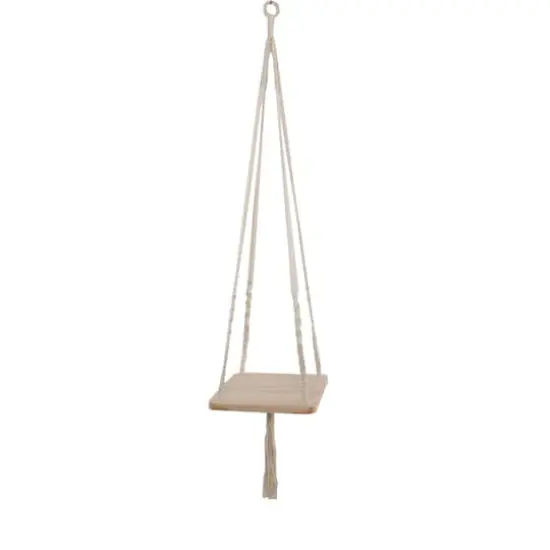Flora Bunda 10" x 10" Macram&eacute; Hanging Shelf {1}