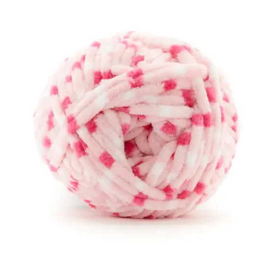 Sweet Snuggles Lite&trade; Variegated Striped Yarn by Loops & Threads&reg;Perfect Pink {4}