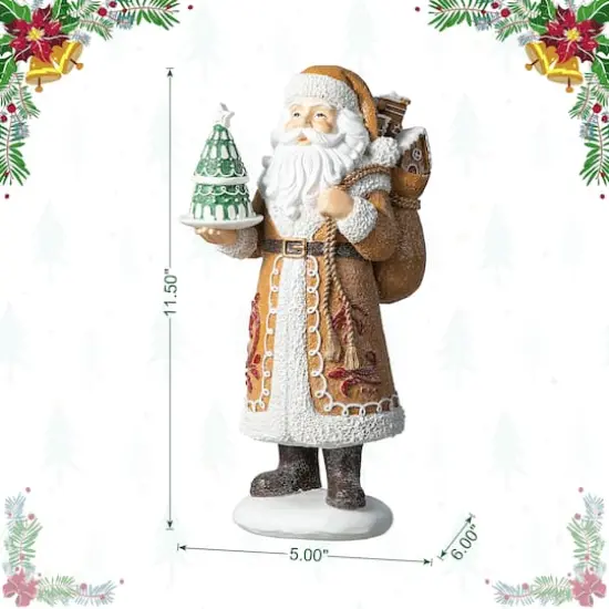 Glitzhome&reg; 11.5" Gingerbread Santa Table D&eacute;cor {9}