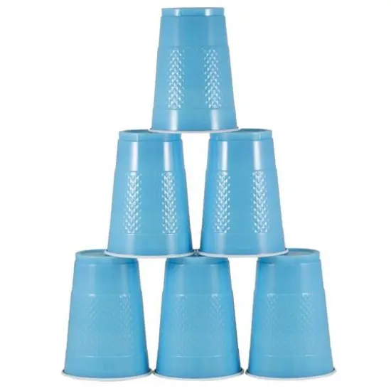 JAM Paper 16oz. Plastic Party Cups, 20ct. Sea Blue {4}