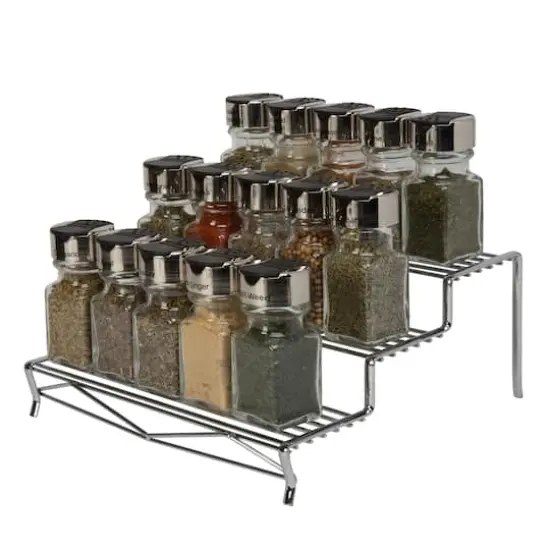 Kitchen Details 12" Geode 3-Tier Spice Rack Chrome {4}