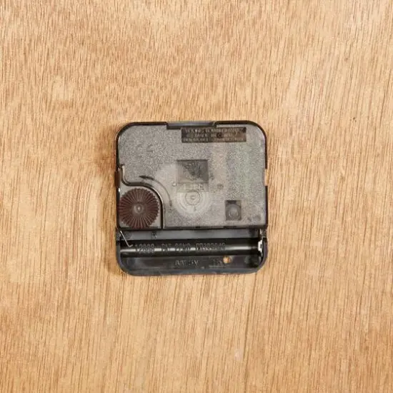 25" Brown Wood Industrial Wall Clock {7}