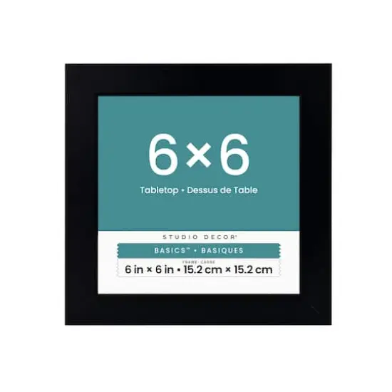 Basics&trade; 6" x 6" Black Flat Frame by Studio D&eacute;cor&reg; {1}