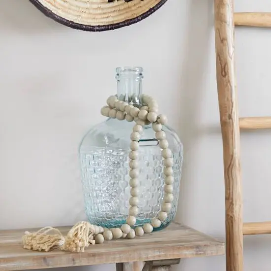 Grey Wood Bohemian Bead Garland 87" x 1" x 1" {8}