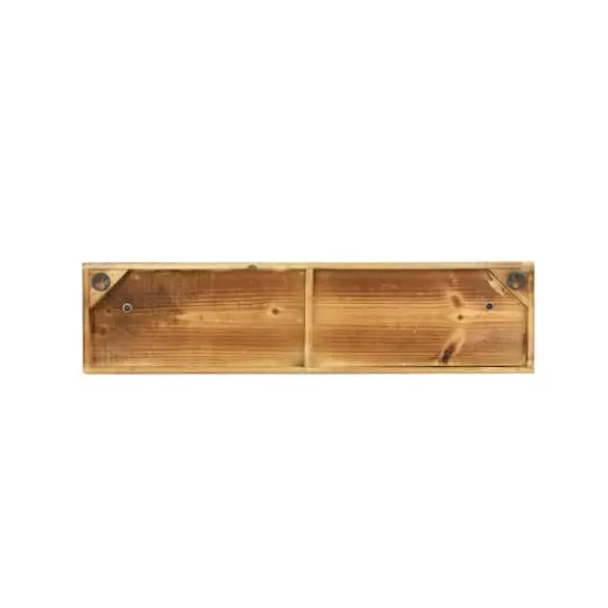 Brown Wood Industrial Wall Hooks, 6" x 24" x 4" {7}