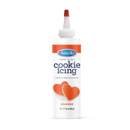 Satin Ice&reg; Ready to Use Cookie Icing, 8oz. Orange {1}