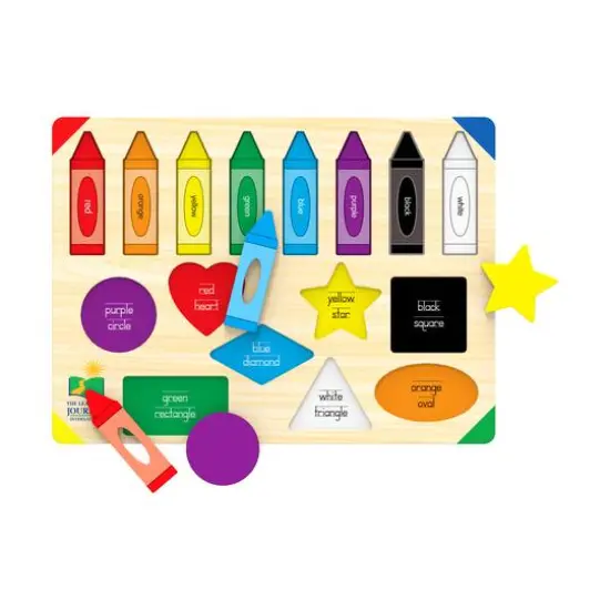 Lift & Learn Puzzle - Colors & Shapes: 16 Pcs {6}