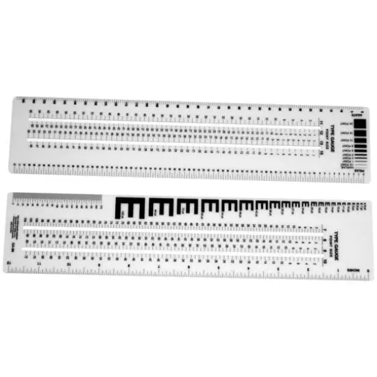 C-Thru Opaque 12.5" Type Gauge Ruler {1}