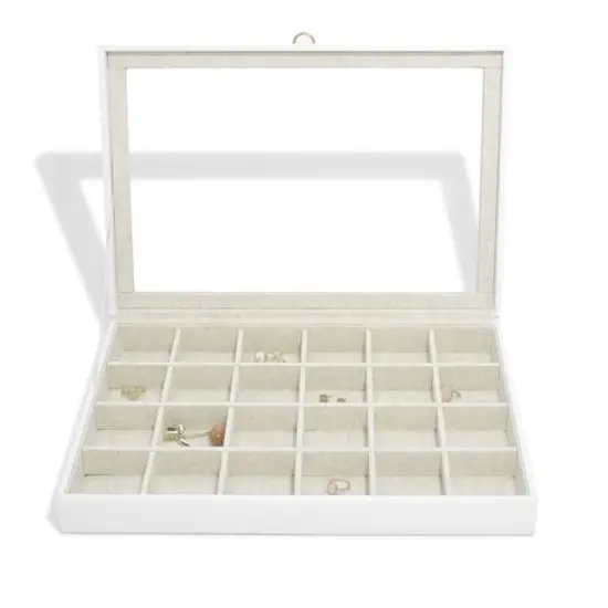 Lilarie & Co. Jewelry Box with Glass Lid White {3}