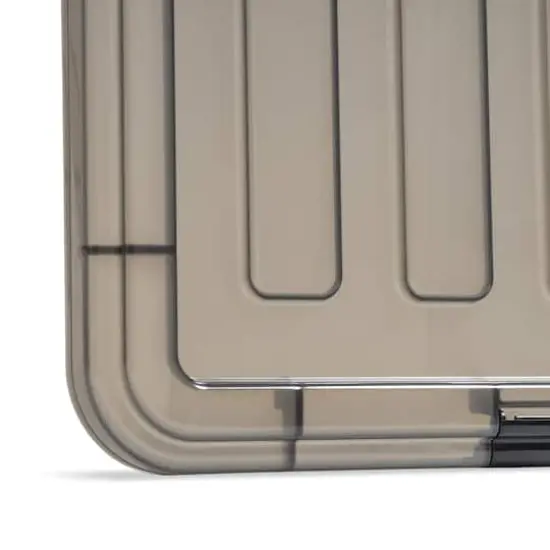 Iris&reg; 144qt. Clear View Plastic Storage Bins with Gray Latching Buckle Lids, 3ct. {9}