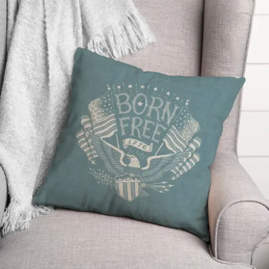 18" Born Free Indoor Outdoor Pillow {4}