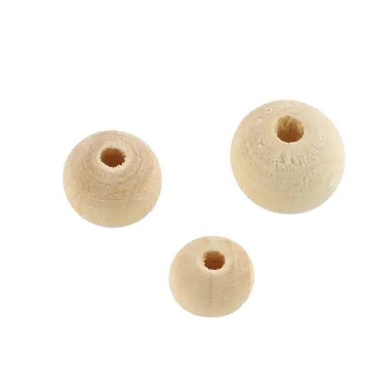 Unfinished Wooden Round Beads by Bead Landing&trade; {1}