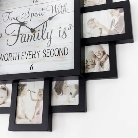 Black "Worth Every Second" Picture Frame Wall Collage Clock {5}